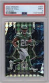 Breece Hall from the 2022 Panini Mosaic set featuring a Genesis parallel graded by PSA and given an overall grade of 9.