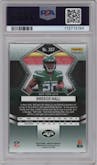 Breece Hall from the 2022 Panini Mosaic set featuring a Genesis parallel graded by PSA and given an overall grade of 9.