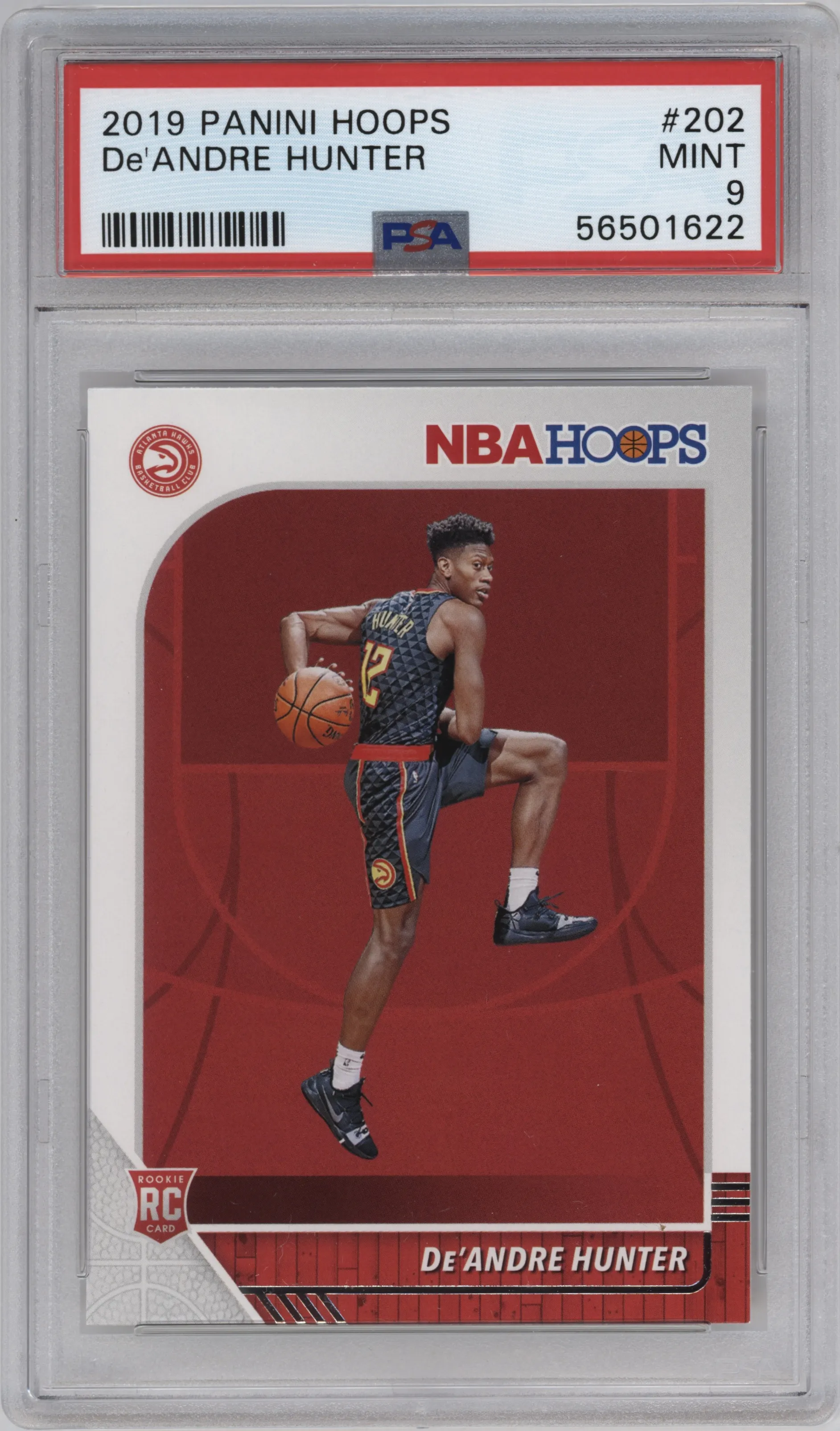 2019 Panini NBA Hoops De'Andre Hunter PSA 9
