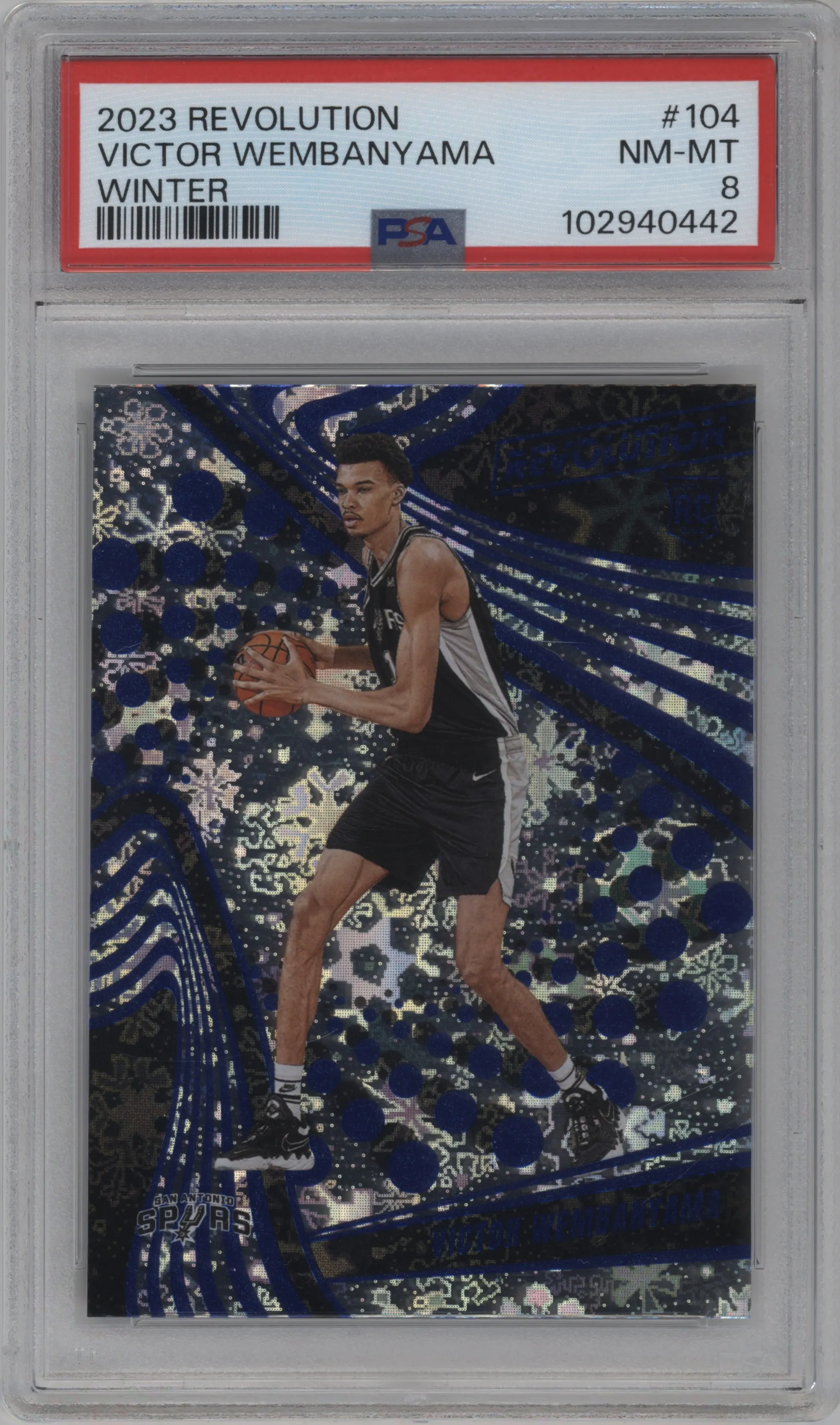 2023 Panini Revolution Victor Wembanyama Winter #104 PSA 8