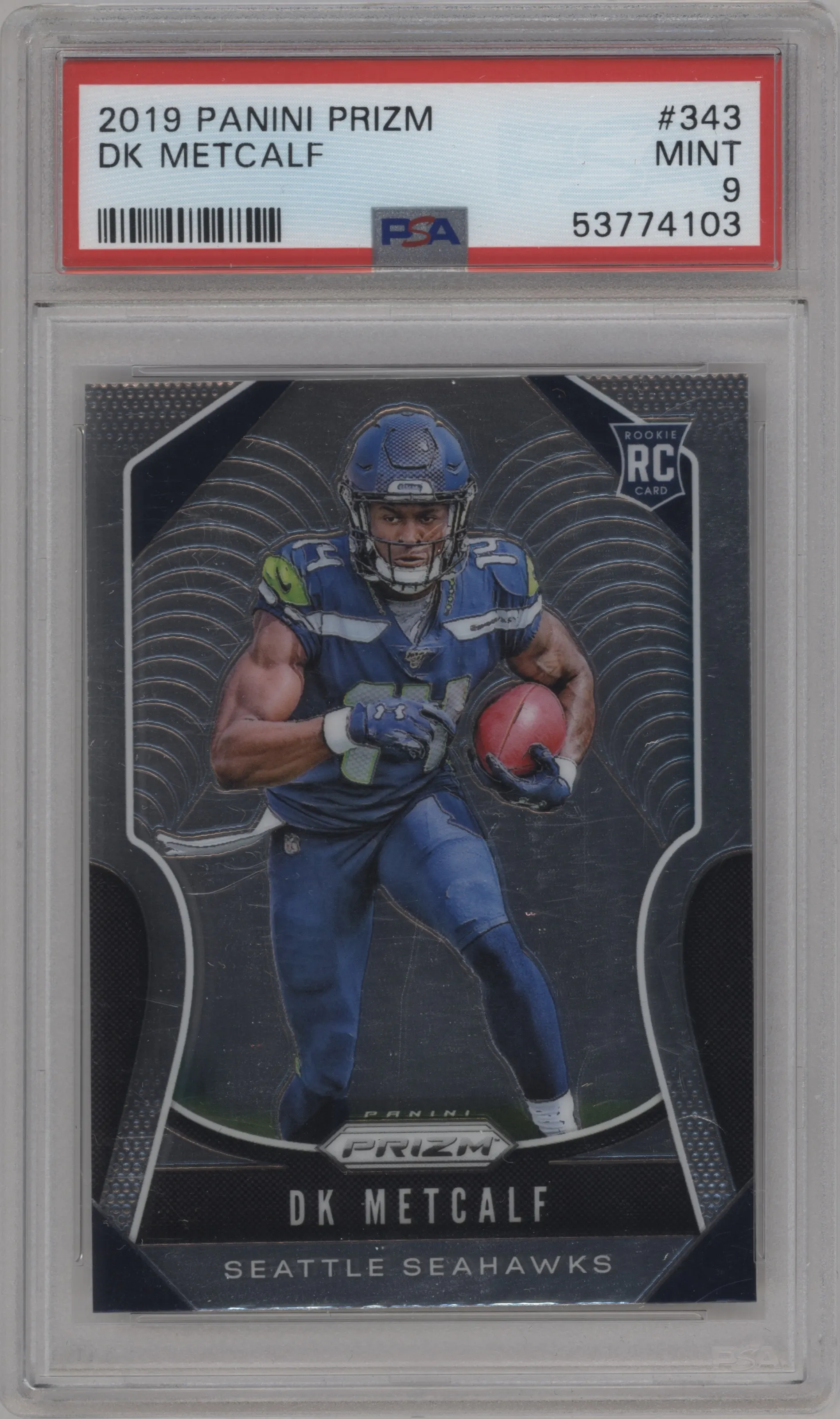 2019 Panini Prizm DK Metcalf #343 PSA 9