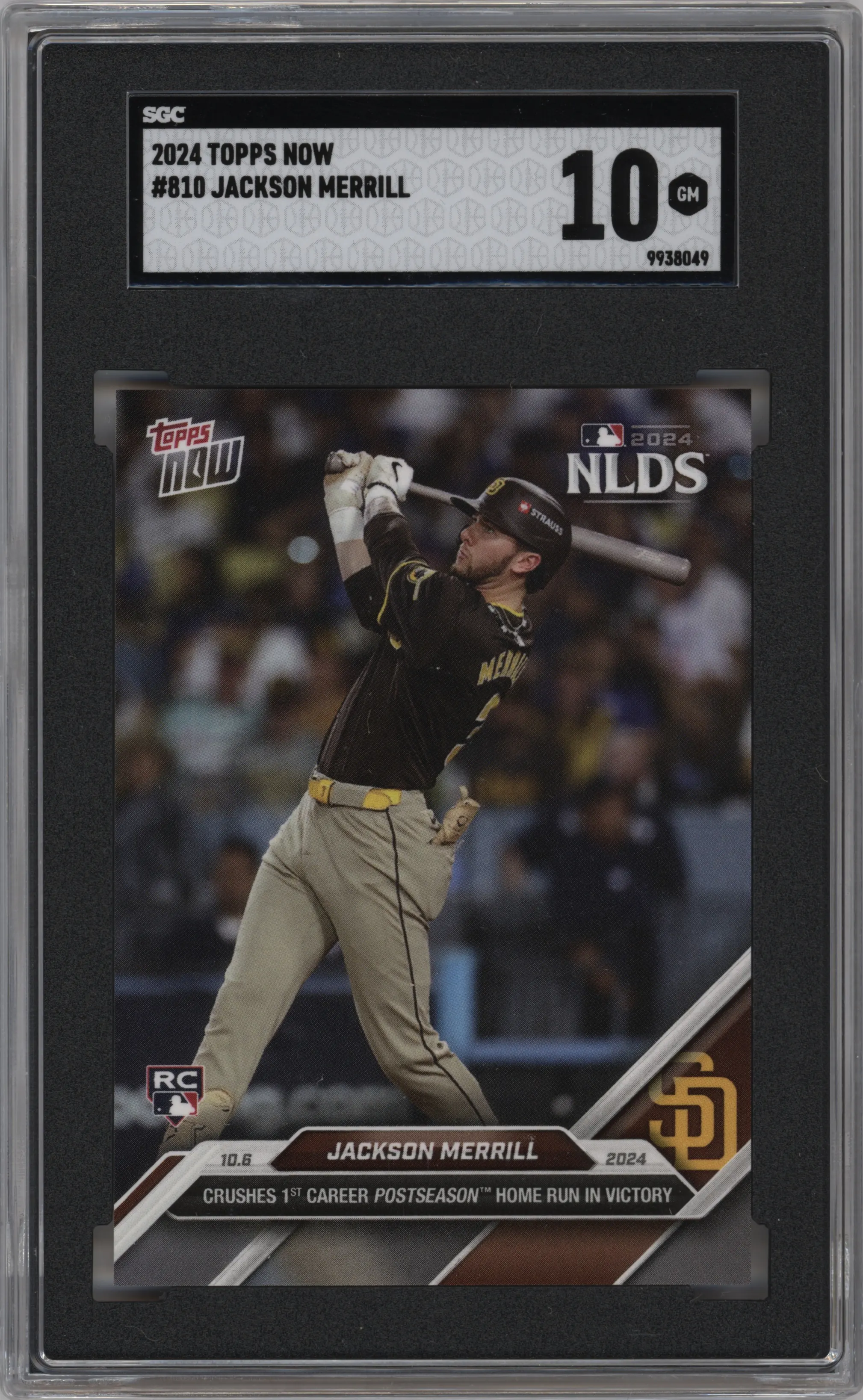 2024 Topps Now Jackson Merrill #810 SGC 10