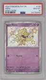 Abra from the 2024 Pokemon SV set graded by PSA and given an overall grade of 10.