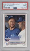 Max Scherzer from the 2022 Topps Opening Day set graded by PSA and given an overall grade of 9.