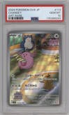 Chansey from the 2024 Pokemon SV JPN set graded by PSA and given an overall grade of 10.