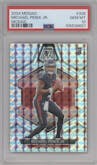 Michael Penix Jr. from the 2024 Panini Mosaic set featuring a Mosaic parallel graded by PSA and given an overall grade of 10.