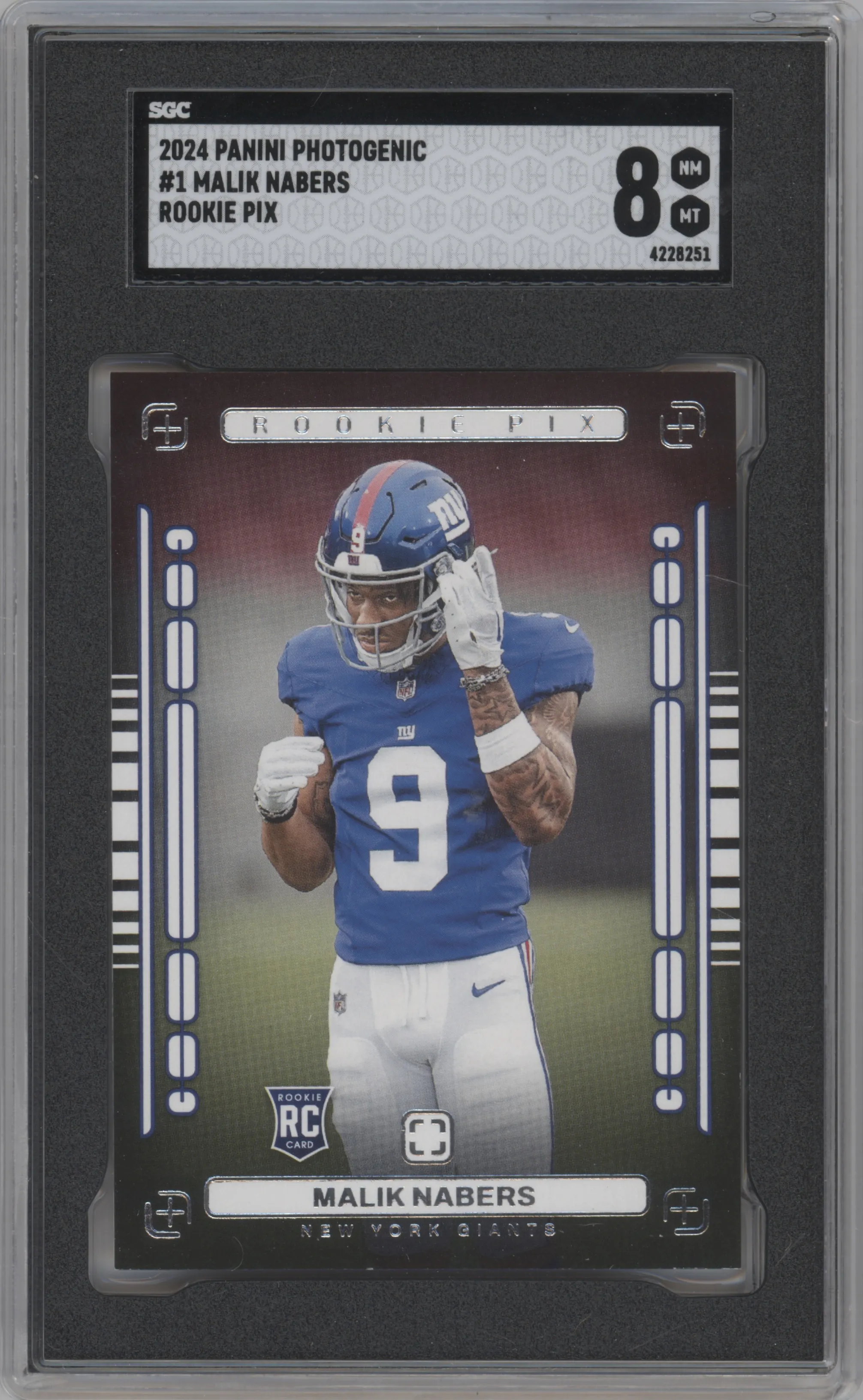 2024 Panini Photogenic Rookie Pix Malik Nabers SGC 8