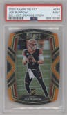 Joe Burrow from the 2020 Panini Select set featuring a Die-Cut Orange parallel graded by PSA and given an overall grade of 9.