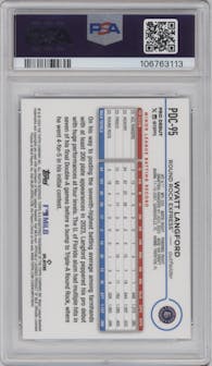 Wyatt Langford from the 2024 Topps Pro Debut set graded by PSA and given an overall grade of 10.