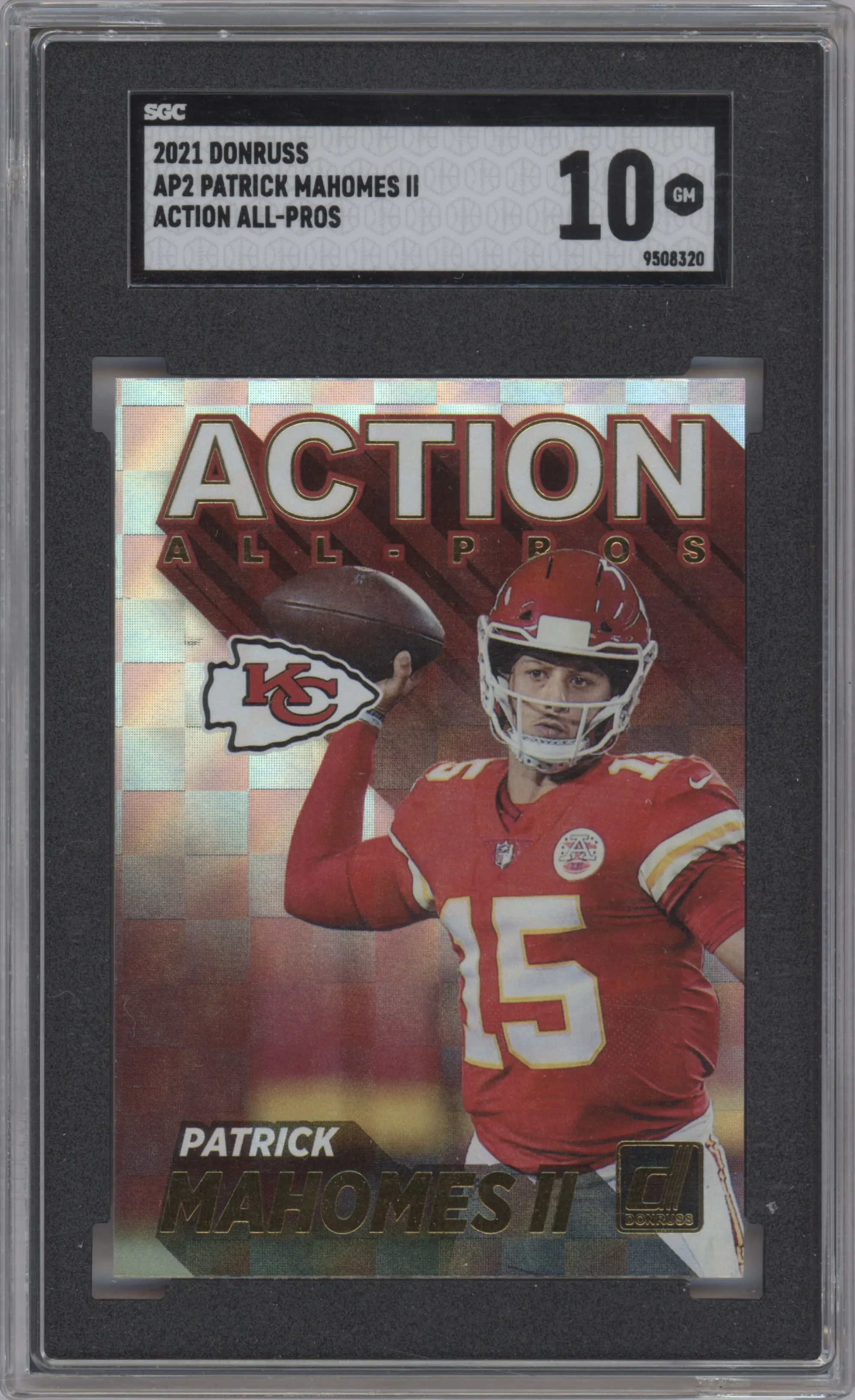2021 Panini Donruss Action All-Pros Patrick Mahomes II SGC 10