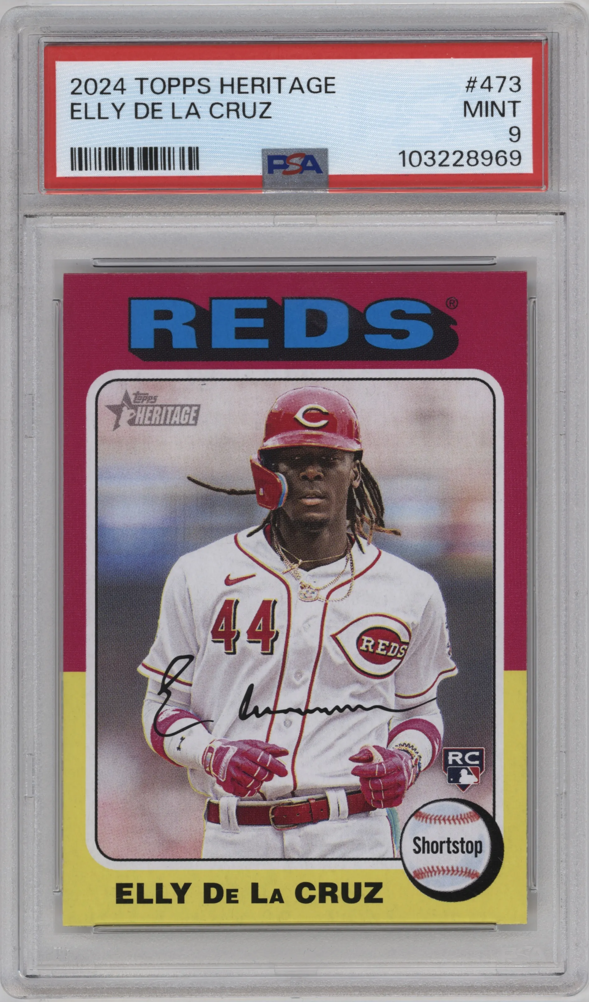 2024 Topps Heritage Elly De La Cruz PSA 9