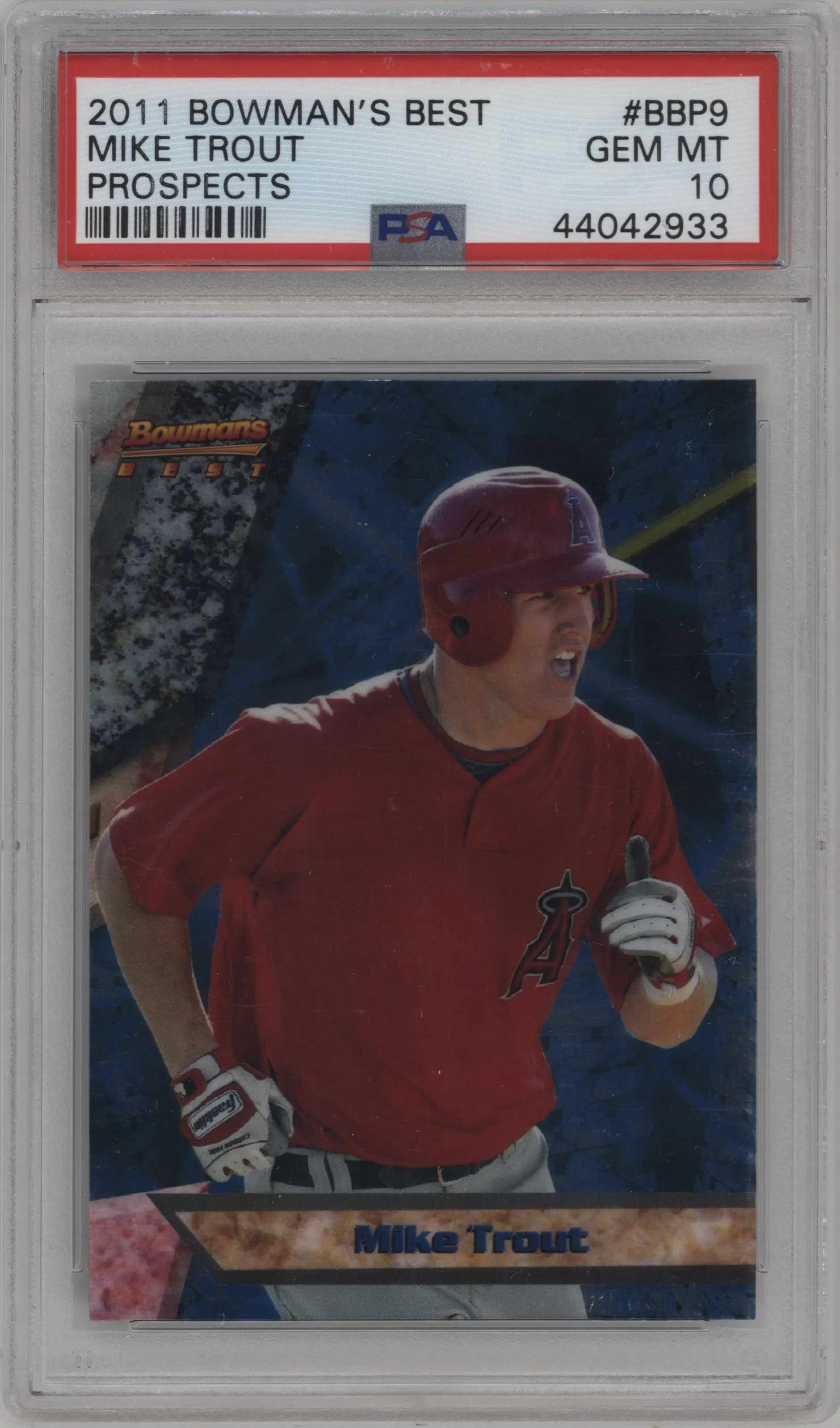 2011 Bowman 's Best Mike Trout #BBP9 PSA 10