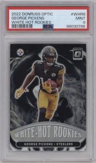 George Pickens from the 2022 Panini Donruss Optic set graded by PSA and given an overall grade of 9.