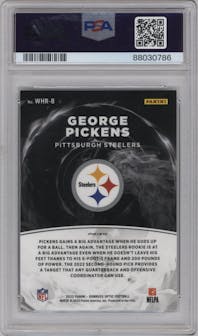 George Pickens from the 2022 Panini Donruss Optic set graded by PSA and given an overall grade of 9.
