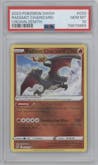 Radiant Charizard from the 2023 Pokemon SWSH set graded by PSA and given an overall grade of 10.