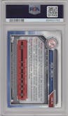 Josh Smith from the 2019 Bowman Draft set featuring a Refractor parallel graded by PSA and given an overall grade of 9.