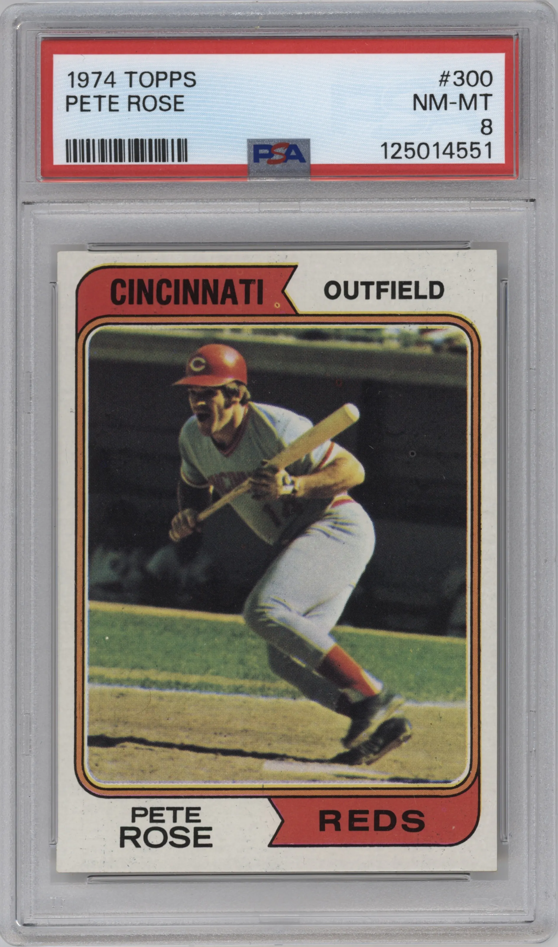 1974 Topps Pete Rose #300 PSA 8