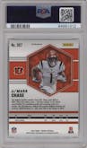 Ja'Marr Chase from the 2021 Panini Mosaic set featuring a Reactive Blue parallel graded by PSA and given an overall grade of 9.