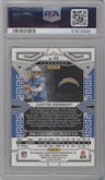 Justin Herbert from the 2023 Panini Obsidian set graded by PSA and given an overall grade of 10.