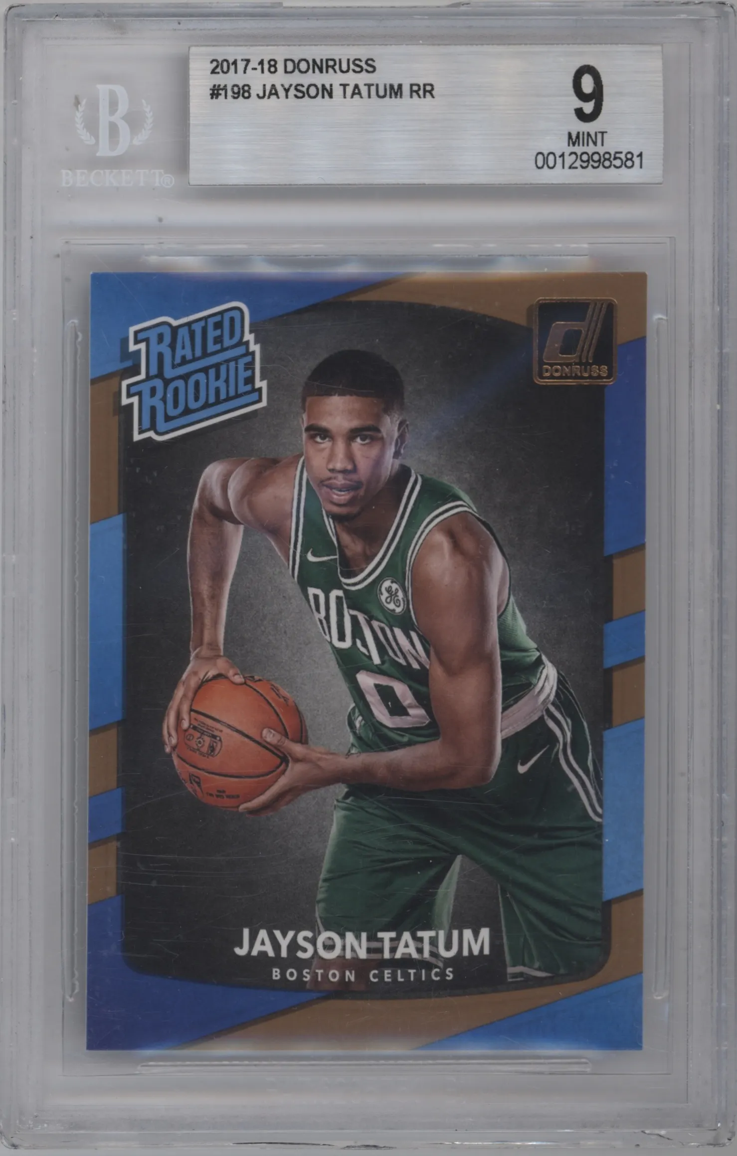 2017 Panini Donruss Rated Rookie Jayson Tatum #198 BGS 9