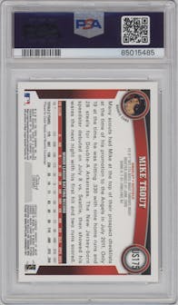 Mike Trout  from the 2011 Topps Update set graded by PSA and given an overall grade of 9.