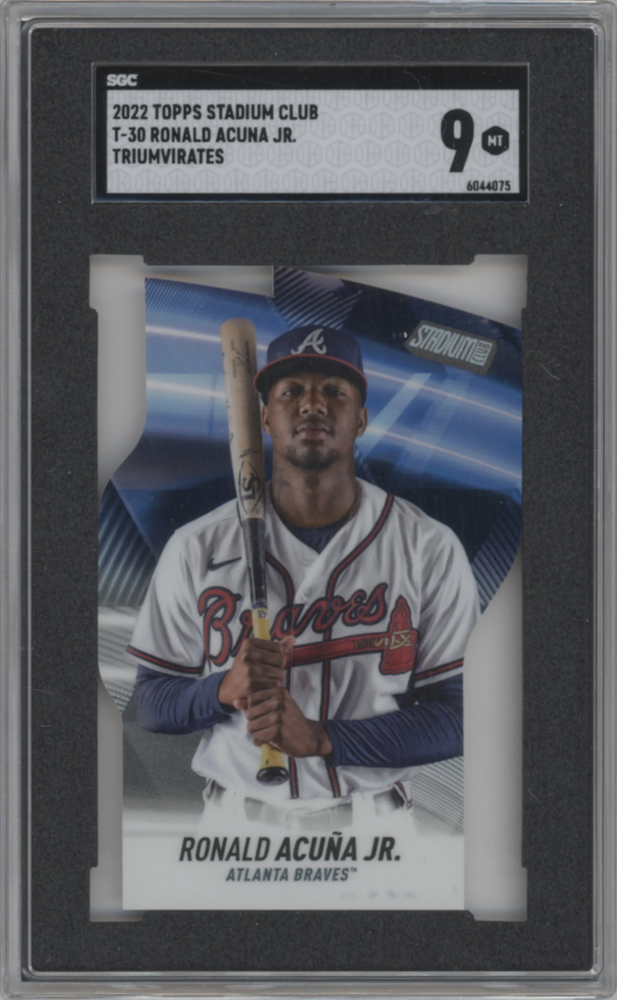 2022 Topps Stadium Club Triumvirates Ronald Acuna Jr. SGC 9