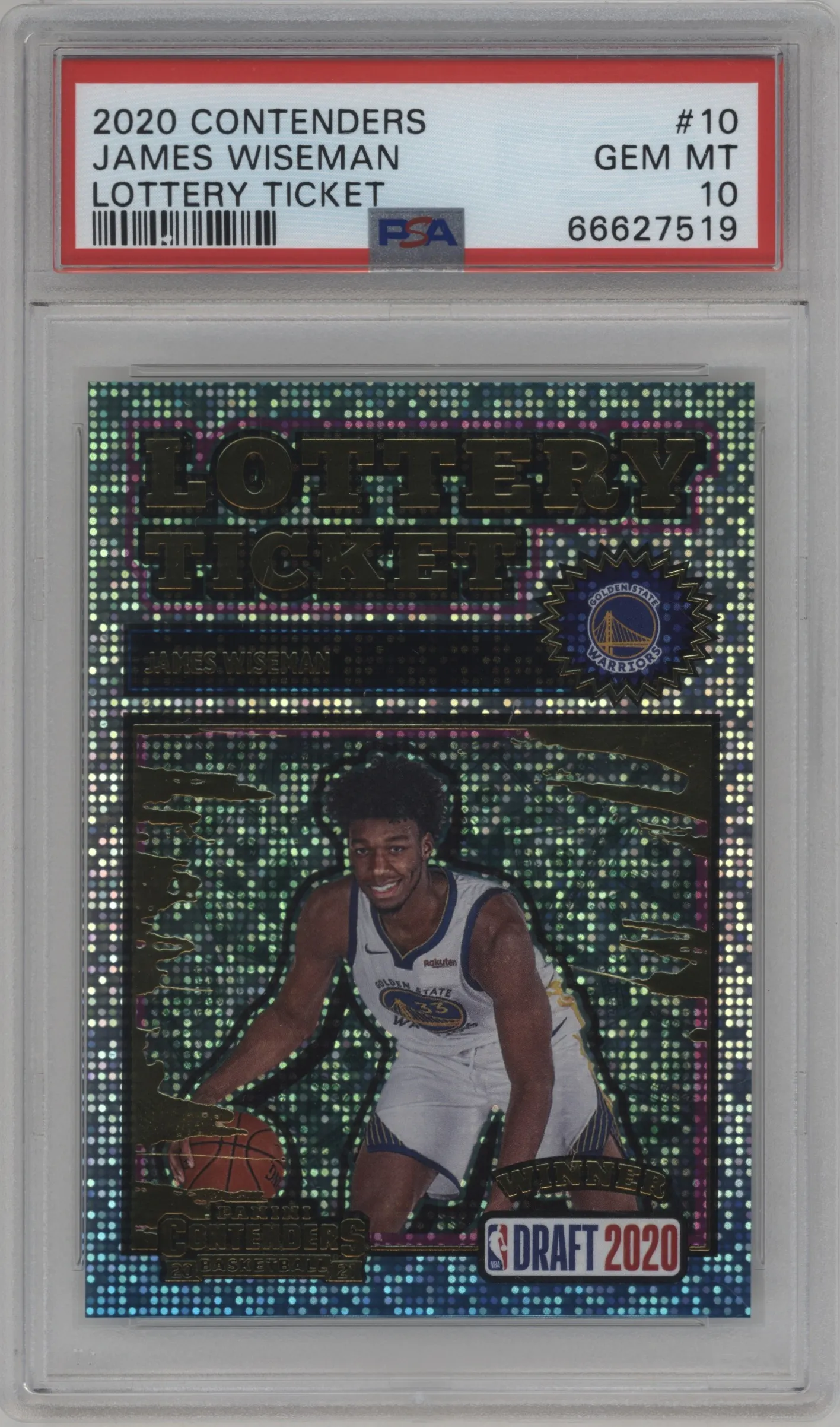 2020 Panini Contenders Lottery Ticket James Wiseman PSA 10