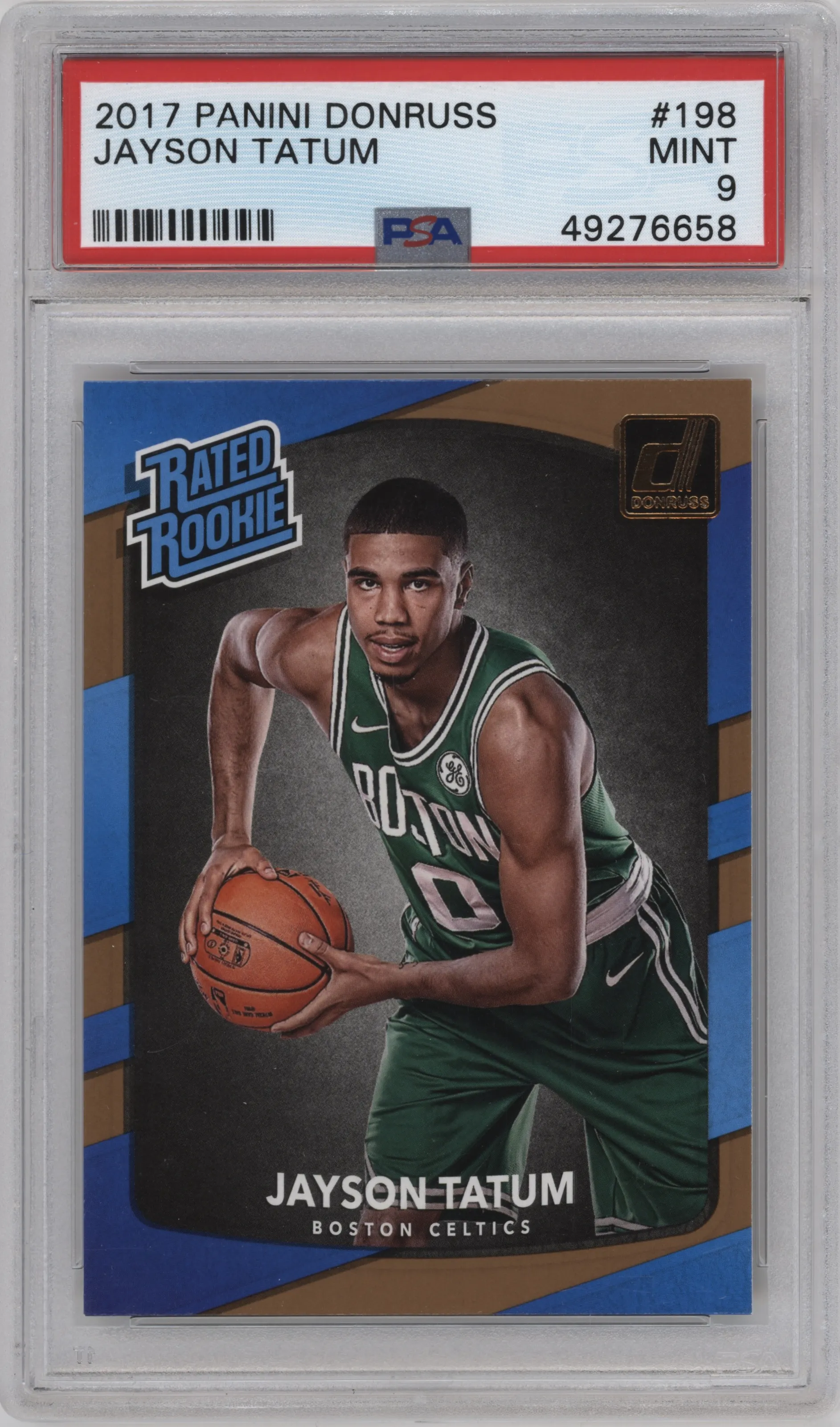 2017 Panini Donruss Rated Rookie Jayson Tatum PSA 9