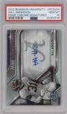 Will Anderson from the 2022 Bowman University Chrome set graded by PSA and given an overall grade of 10.