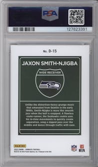 Jaxon Smith-Njigba from the 2023 Panini Donruss set graded by PSA and given an overall grade of 9.
