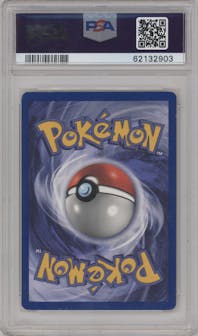 Pikachu from the 1999 Pokemon set graded by PSA and given an overall grade of 9.