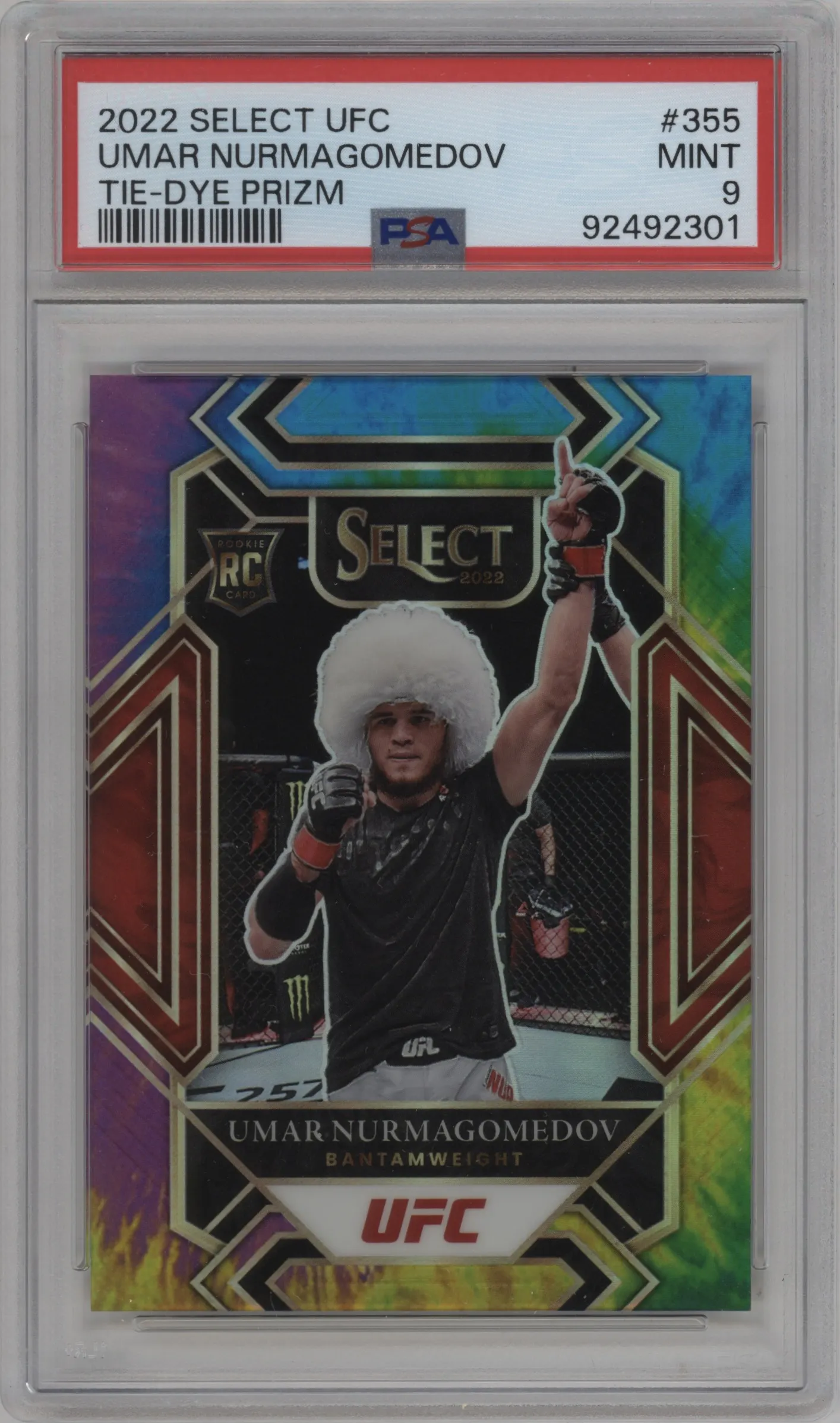 2022 Panini Select UFC Mezzanine Umar Nurmagomedov Tie-Dye #355 PSA 9