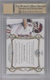 Baker Mayfield from the 2018 Leaf Trinity set featuring a Blue parallel graded by Beckett and given an overall grade of 9.5.
