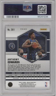 Anthony Edwards from the 2020-21 Panini Mosaic set featuring a Pink Camo parallel graded by PSA and given an overall grade of 10.