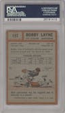 Bobby Layne from the 1962 Topps set graded by PSA and given an overall grade of 5.