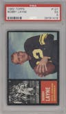 Bobby Layne from the 1962 Topps set graded by PSA and given an overall grade of 5.