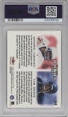 Giovanni Carmazzi/Tom Brady from the 2000 Skybox Dominion set graded by PSA and given an overall grade of 9.
