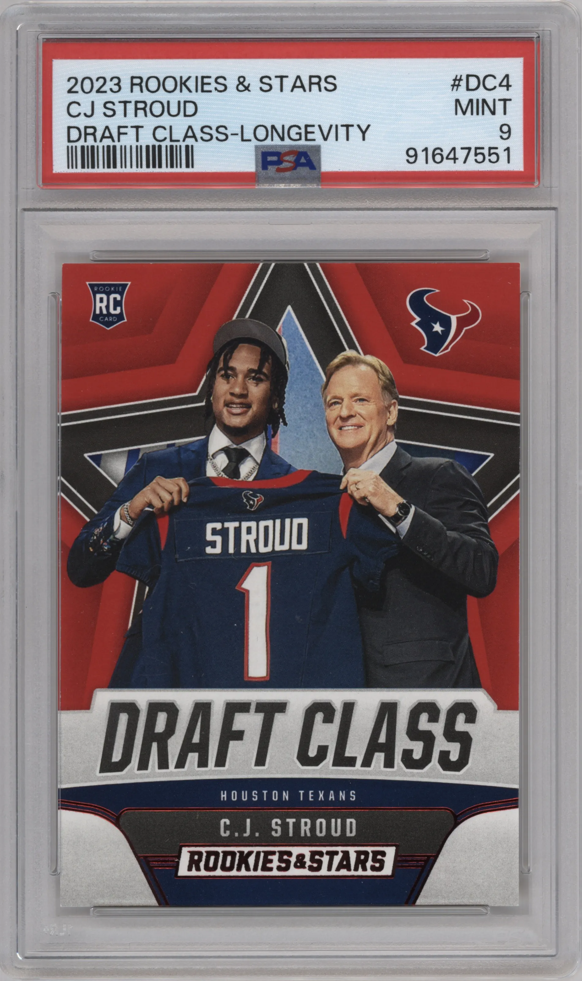 2023 Panini Rookies & Stars Draft Class C.J. Stroud Longevity PSA 9