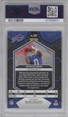 Keon Coleman  from the 2024 Panini Mosaic set featuring a No Huddle Purple parallel graded by PSA and given an overall grade of 9.