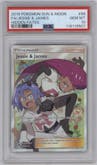 Jessie/James from the 2019 Pokemon S&M  set graded by PSA and given an overall grade of 10.