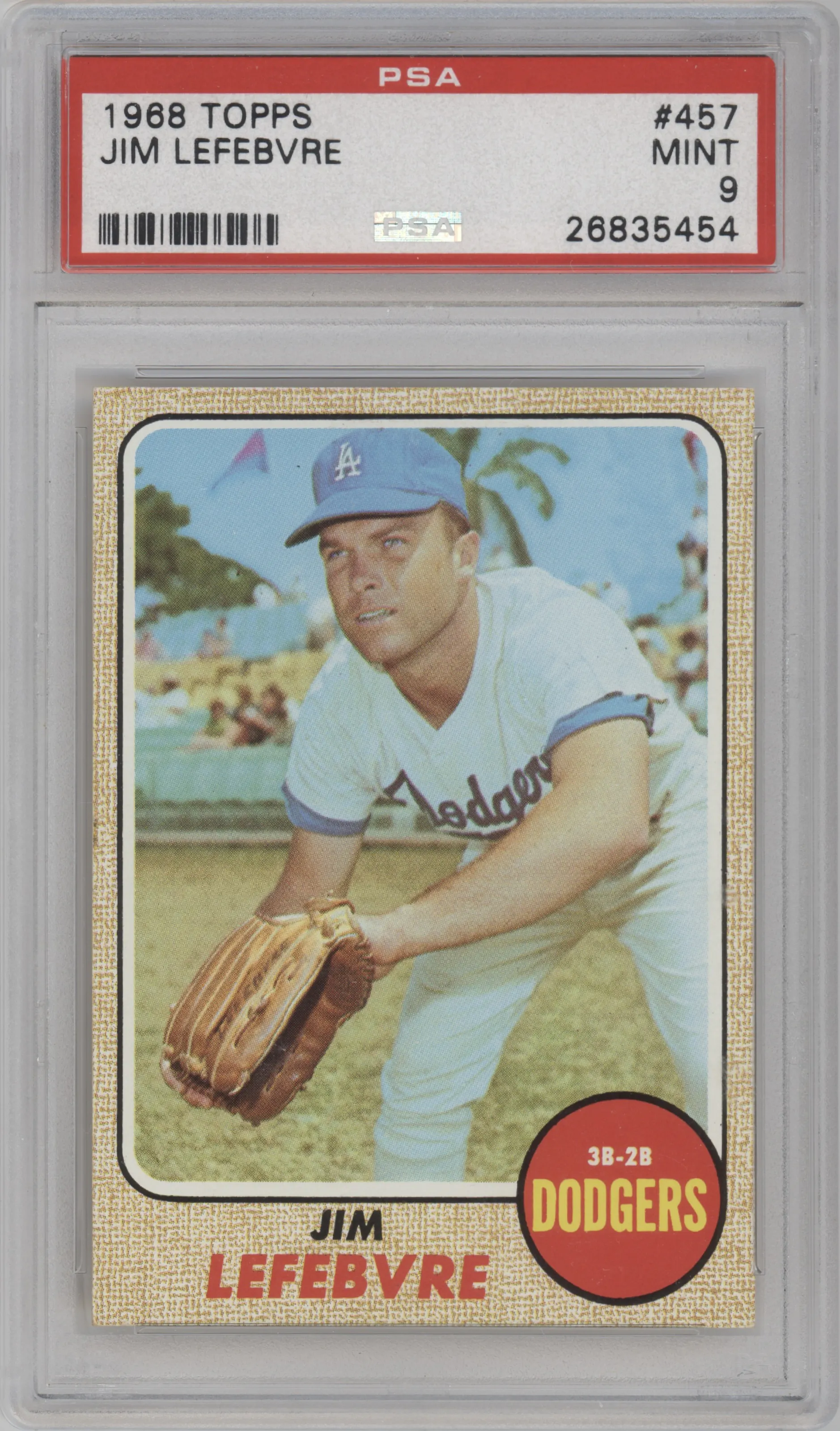 1968 Topps Jim Lefebvre #457 PSA 9