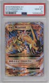 M Charizard EX from the 2016 Pokemon XY set graded by PSA and given an overall grade of 10.