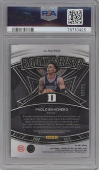 Paolo Banchero from the 2022-23 Panini Chronicles Draft Picks set featuring a Meta parallel graded by PSA and given an overall grade of 10.
