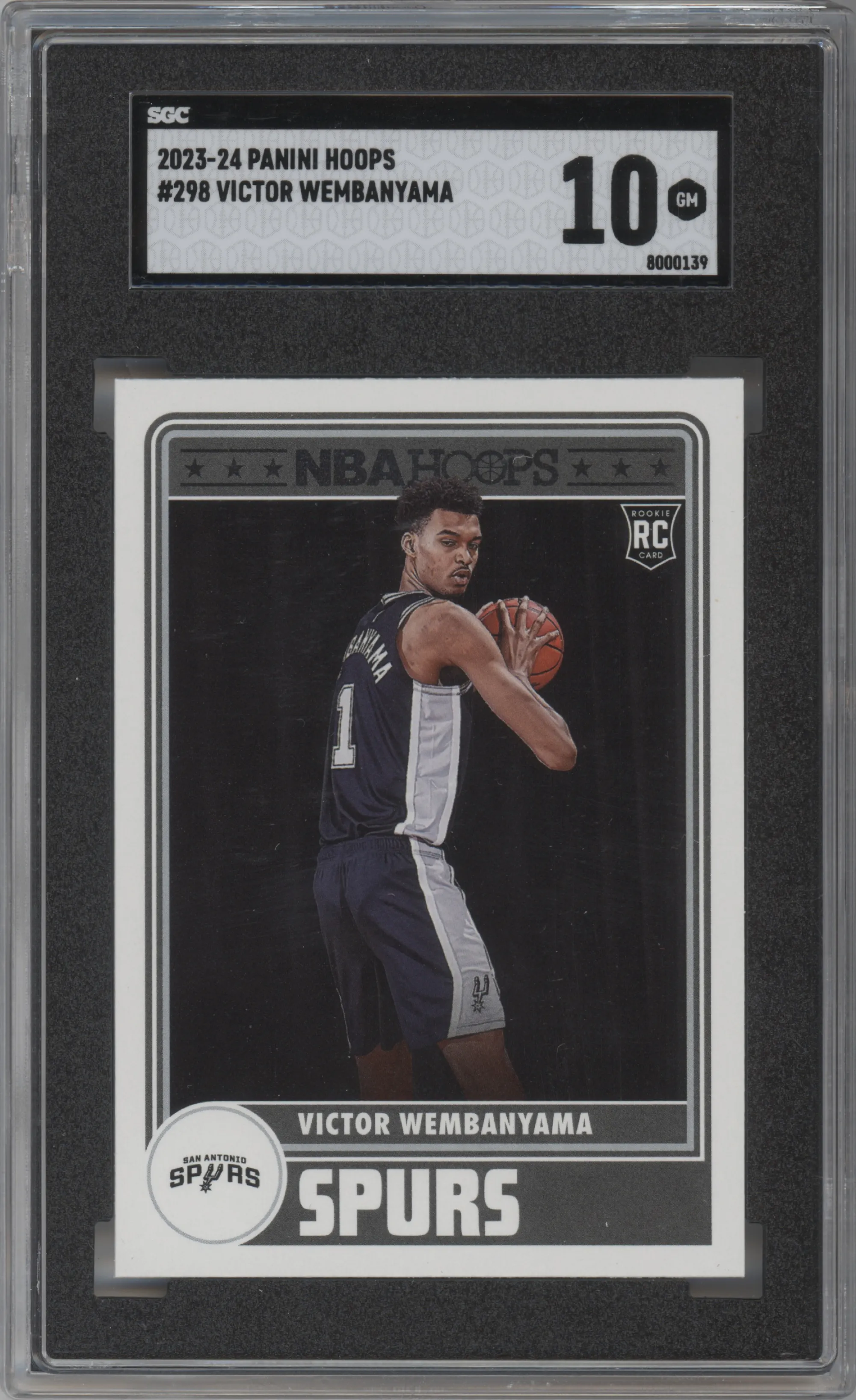 2023 Panini NBA Hoops Victor Wembanyama #298 SGC 10