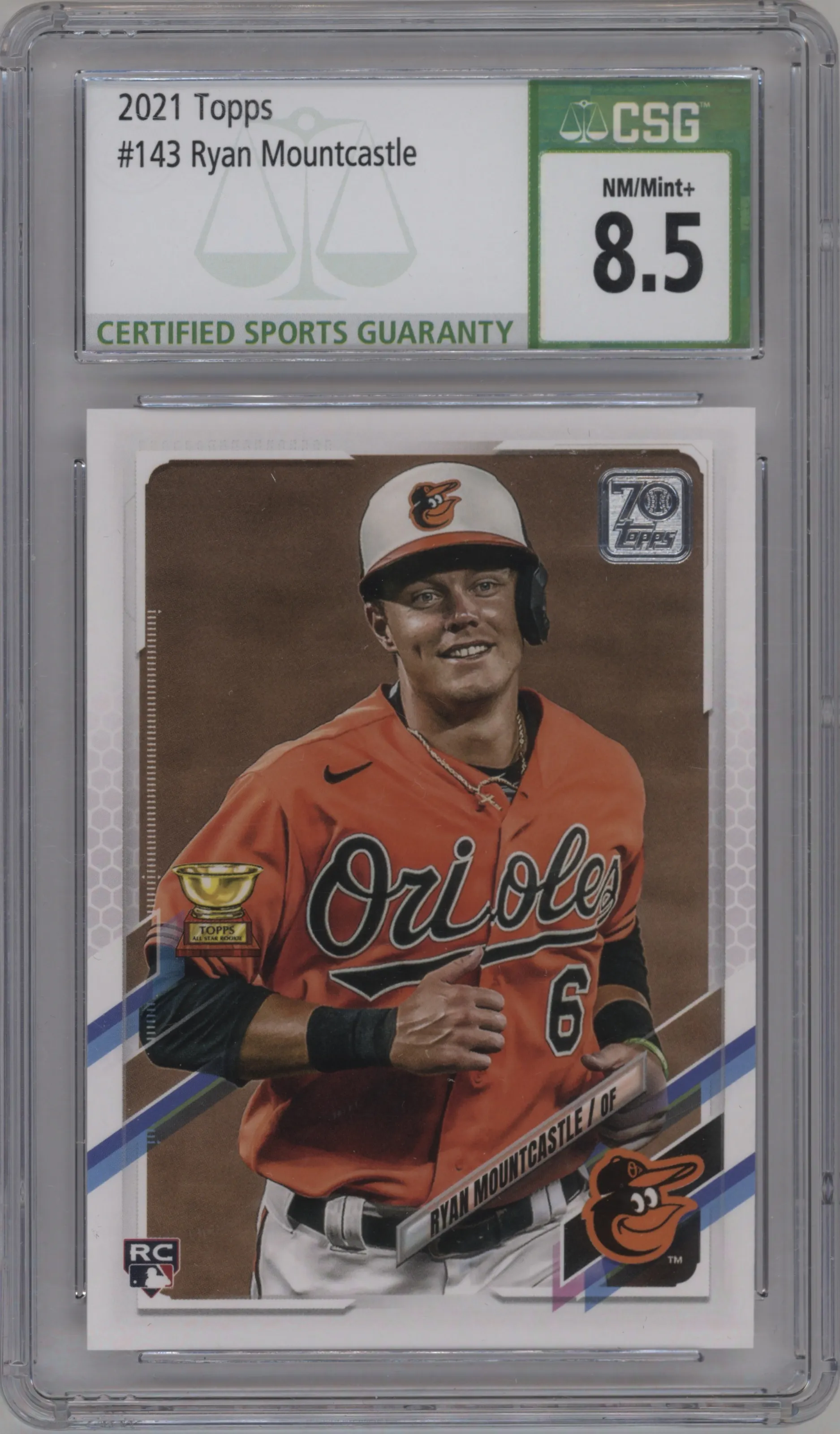 2021 Topps Series 1 Ryan Mountcastle #143 CGC 8.5