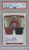 Deebo Samuel from the 2019 Panini National Treasures set graded by PSA and given an overall grade of 9.