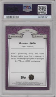Brandon Miller from the 2023-24 Topps Chrome set graded by PSA and given an overall grade of 10.