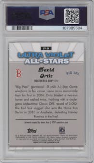 David Ortiz from the 2024 Topps Chrome set graded by PSA and given an overall grade of 10.