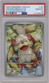 Hisuian Growlithe from the 2024 Pokemon SV set graded by PSA and given an overall grade of 10.
