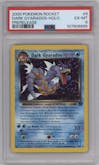 Dark Gyarados from the 2000 Pokemon set featuring a Pre-Release parallel graded by PSA and given an overall grade of 6.
